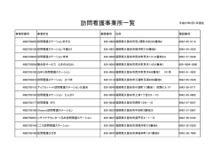 訪問看護事業所一覧