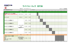 ライトフォーミュラ試乗会 タイムスケジュールを公開しました！
