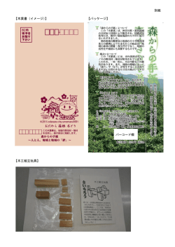 別紙 【木葉書（イメージ）】 【パッケージ】 【木工組立玩具】