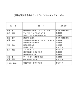 ワーキング会議メンバー （PDF 6.1KB）