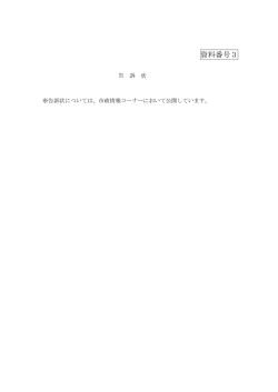 資料番号3告訴状（PDF：13.6KB）