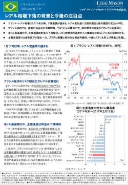 レアル相場下落の背景と今後の注目点