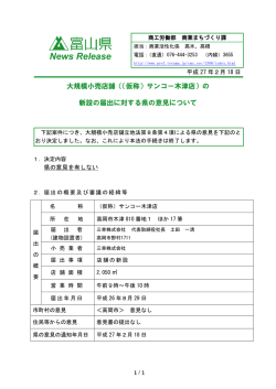 大規模小売店舗（（仮称）サンコー木津店）