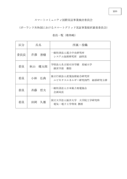区分 氏名 所属・役職 委員長 芹澤 善積 委員 秋山 健太郎 委員 小林