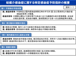 蚊媒介感染症に関する特定感染症予防指針の概要