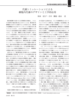 代謝シミュレーションによる 細胞内代謝のデザインと