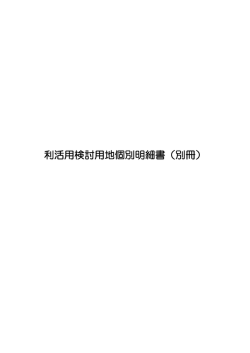 利活用検討用地個別明細書（別冊）【第三次】（PDF：3054KB）