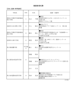 被表彰者名簿
