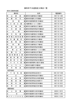 美祢市下水道指定工事店一覧