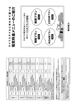 資料1「電気料金メニューのご紹介（表）」（PDF：743KB）
