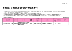 業務委託 公募型見積合わせ案件情報（募集中）