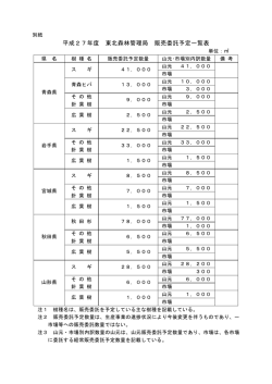 東北森林管理局販売委託予定一覧表（PDF：26KB）