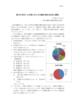 脚立を利用した作業における労働災害発生状況の概要