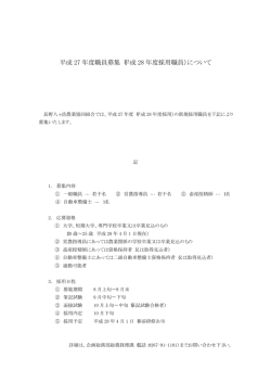 （平成 28 年度採用職員）について