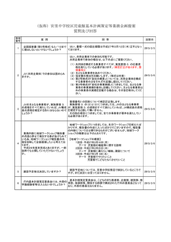 質問及び回答 （仮称）宮里中学校区児童館基本計画策定等業務企画提案
