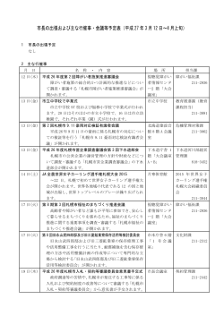 市長の出張および主な行催事・会議等予定表（平成 27 年 3 月