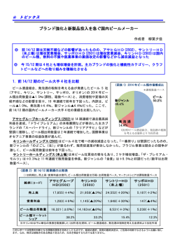 ブランド強化と新製品投入を急ぐ国内ビールメーカー