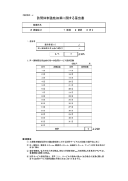 訪問体制強化加算に関する届出書（暫定様式A）（PDF：77KB）