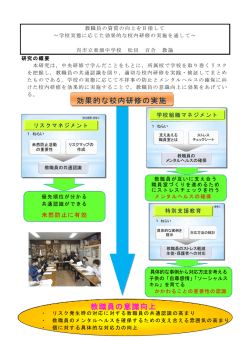 効果的な校内研修の実施 教職員の意識向上;pdf