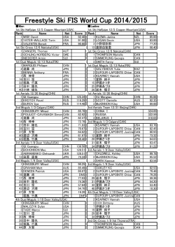 フリースタイル成績;pdf