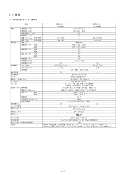 第 1 章 仕様一覧表