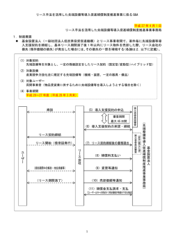 リース手法を活用した先端設備等導入促進補償制度推進事業に係る