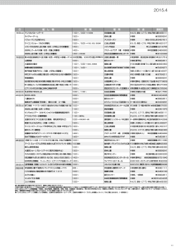 日 催 し 物 時 間 場 所 料 金 連絡先