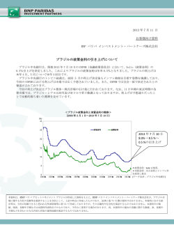 ブラジルの政策金利の引き上げについて - BNPパリバ インベストメント