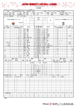 公式記録 - なでしこリーグ