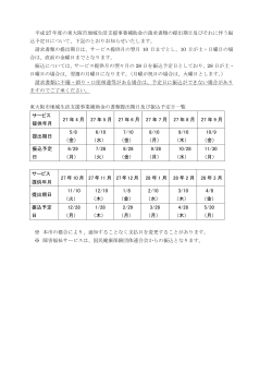平成 27年度の東大阪市地域生活支援事業補助金の請求書類の提出