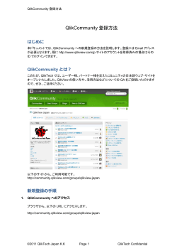 QlikCommunity 登録方法