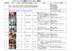 ボランティアから譲渡できる犬 [PDFファイル／100KB]