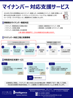 マイナンバー対応支援サービス-概要 - 株式会社インテリジェンス ビジネス
