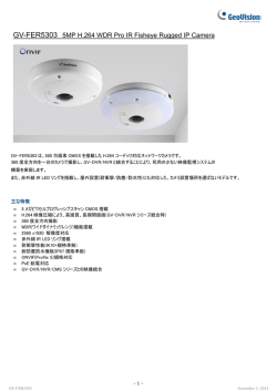 GV-FER5303 5MP H.264 WDR Pro IR Fisheye Rugged IP Camera
