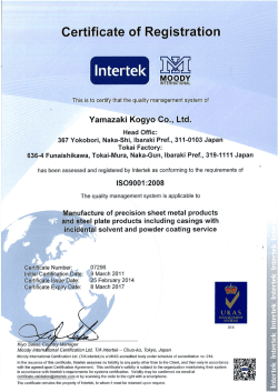 Certificate 。f Registrati。n