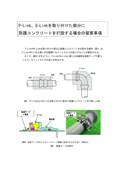 G-Linkを取り付けた部分に 防護コンクリートを打設する場合の留意事項