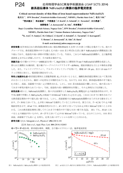 鉄系超伝導体 NdFeAs(O,F)薄膜の臨界電流密度 応用物理学会SC東海