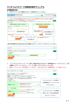 ワンタイムパスワード初期設定操作マニュアル p. 1