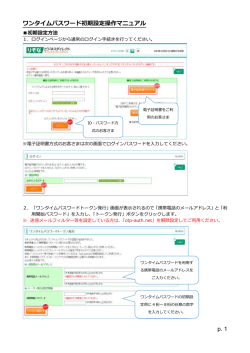 ワンタイムパスワード初期設定操作マニュアル p. 1
