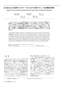 25 Gbit/s/ch 伝送用メタルケーブルにおける対内スキュー生成