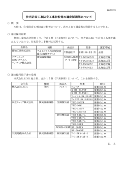住宅防音工事における選定採用済防音材料一覧