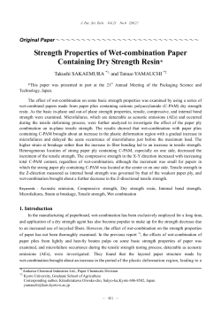 Strength Properties of Wet-combination Paper Containing Dry