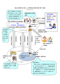 ①質問紙 AB 発送 ②回答返送 ⑥ 回答返送 分析 ⑬結果報告 質問紙 AB