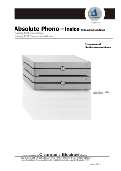 Download Bedienungsanleitung Absolute Phono inside 10/2014