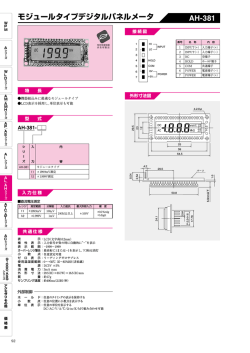 モジュールタイプデジタルパネルメータ AH-381