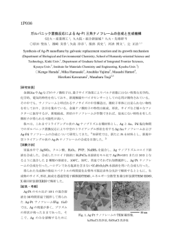 ガルバニック置換反応による Ag-Pt 三角ナノフレームの合成と生成機構