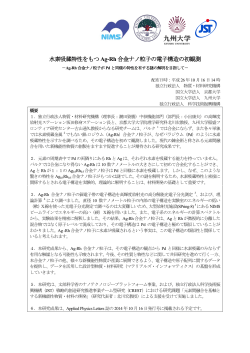 水素吸蔵特性をもつ Ag-Rh 合金ナノ粒子の電子構造の初観測