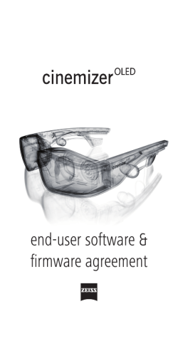 cinemizer OLED end-user software agreement Carl Zeiss