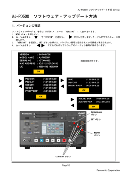 AJ-PD500 ソフトウェア・アップデート方法