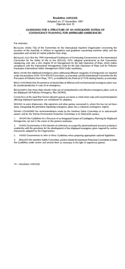 Guidelines for a Structure of an Integrated System of